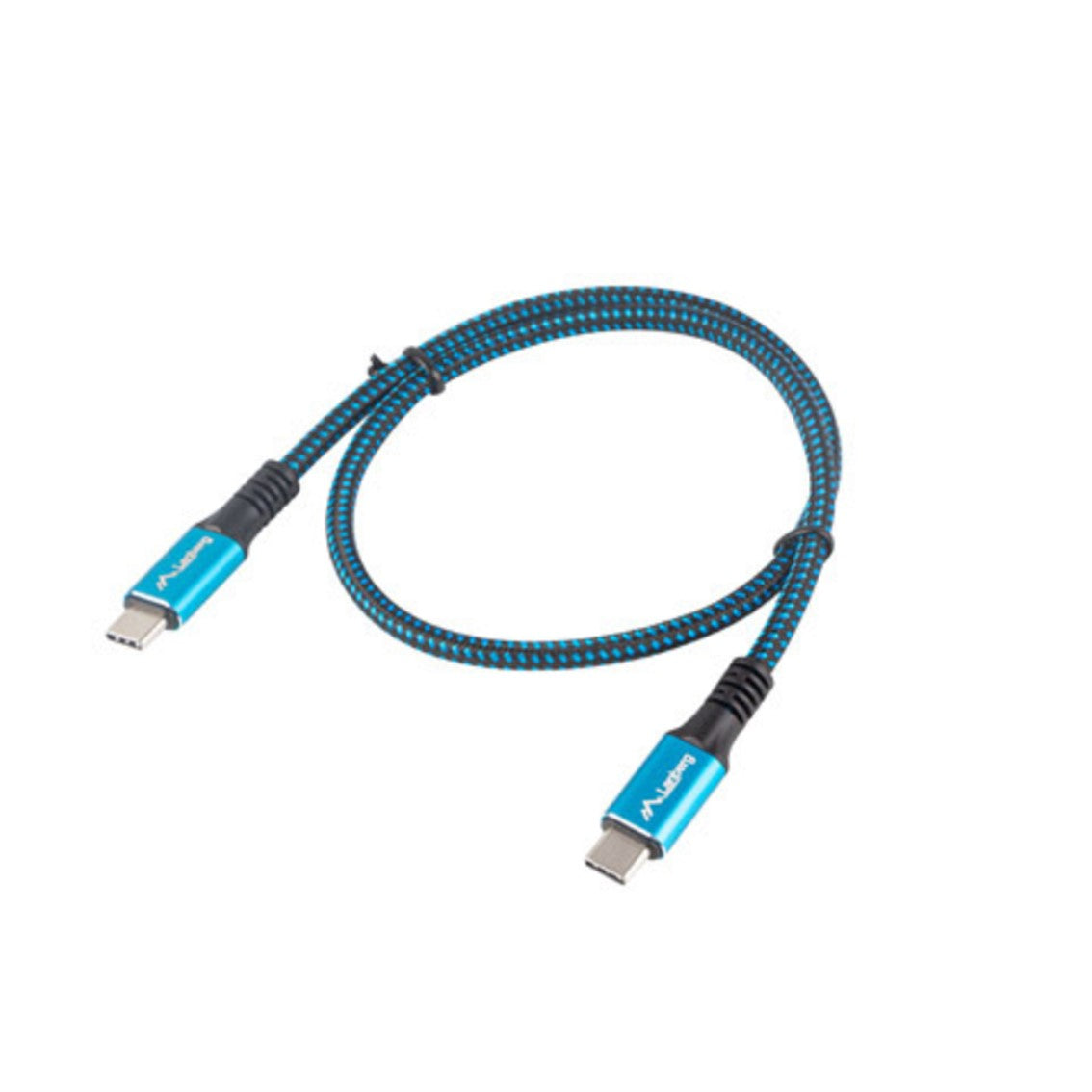 Cable usb tipo c lanberg 0.5m -  macho - macho -  negro - azul