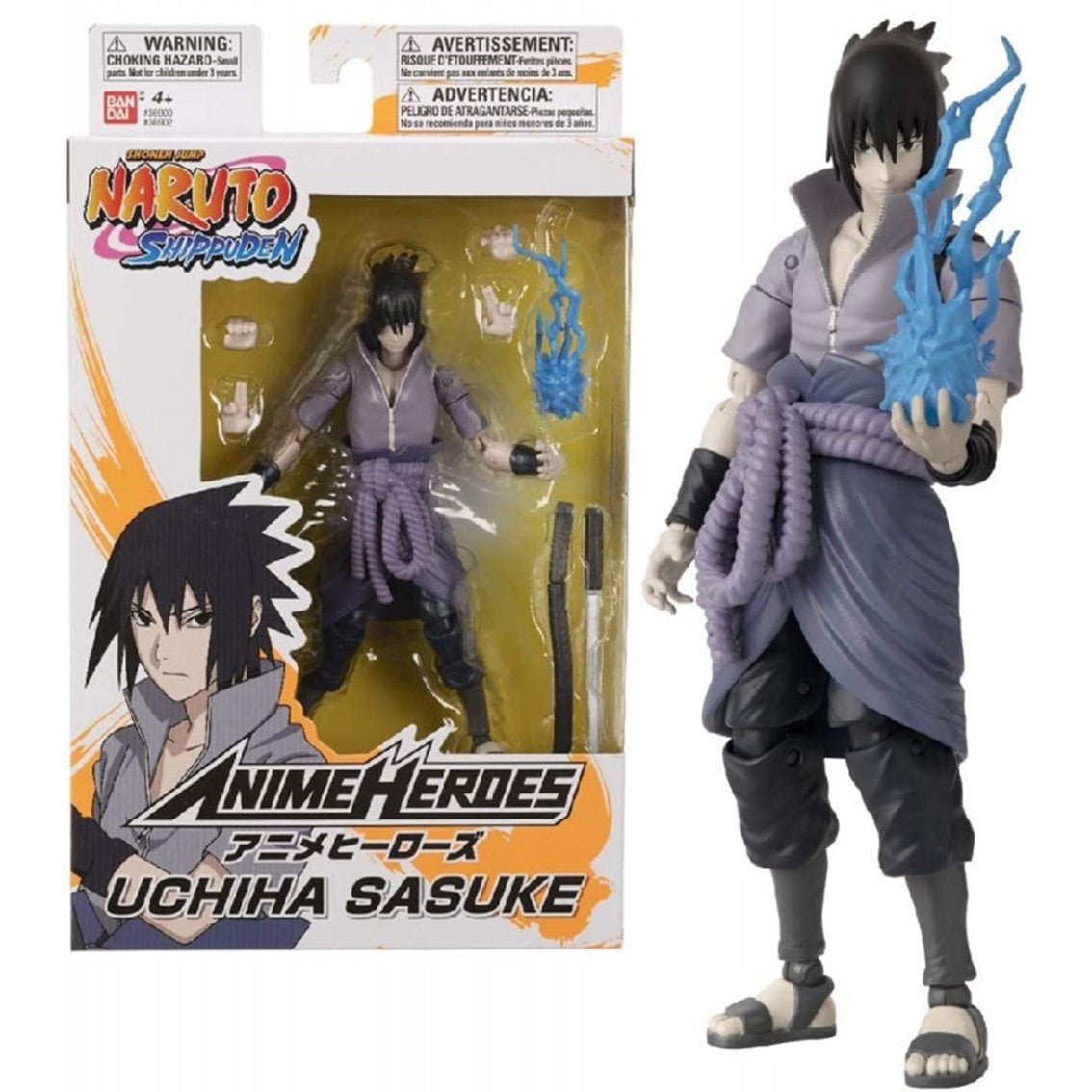 Figura bandai anime heroes naruto uchiha sasuke