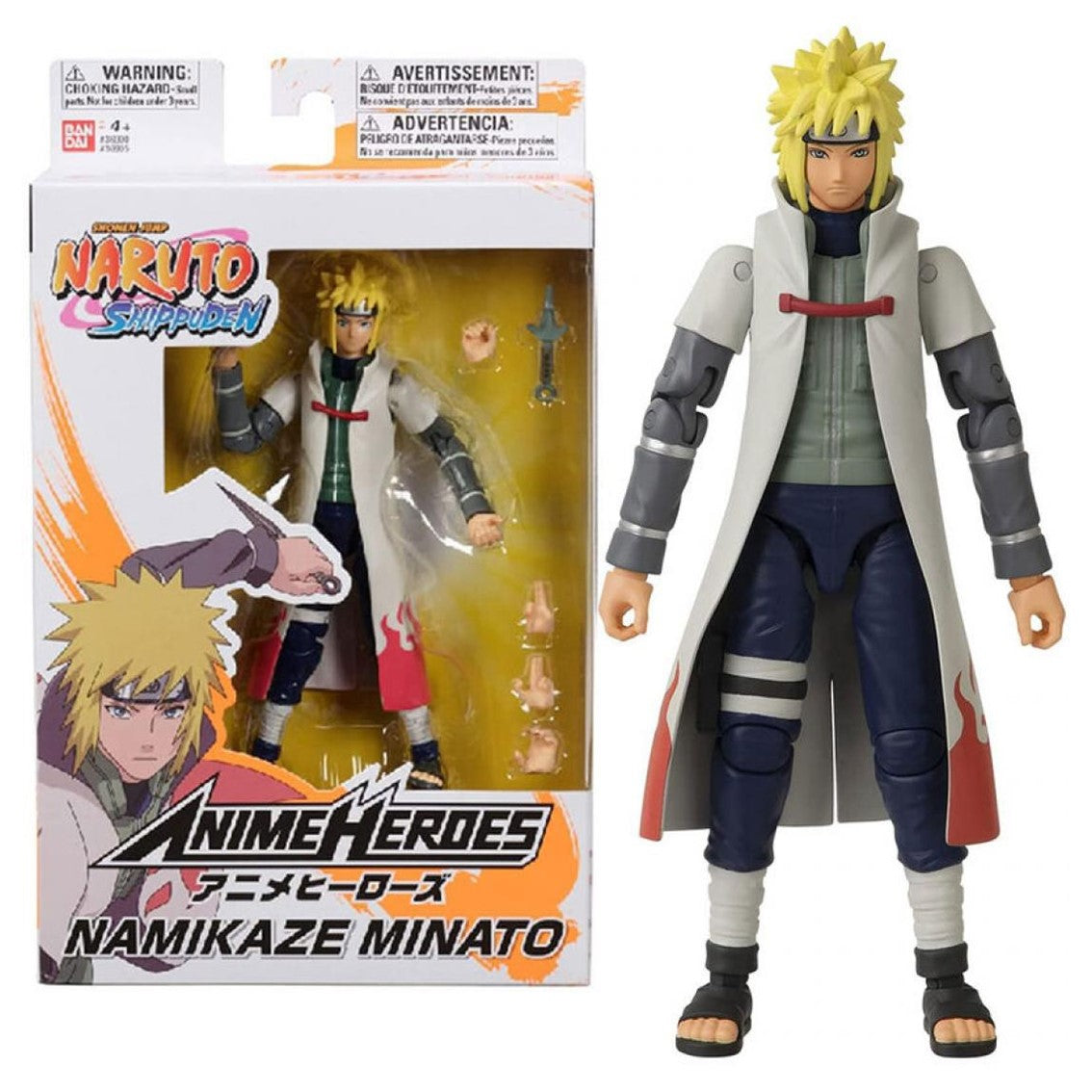 Figura bandai anime heroes naruto namikaze