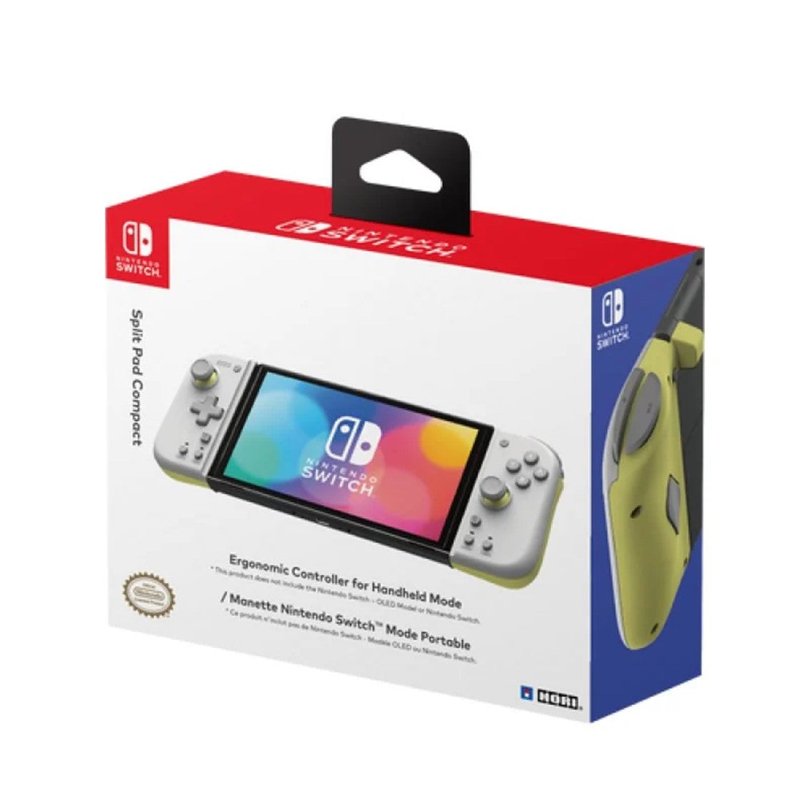 Splitpad hori compact blanco - amarillo para nintendo switch