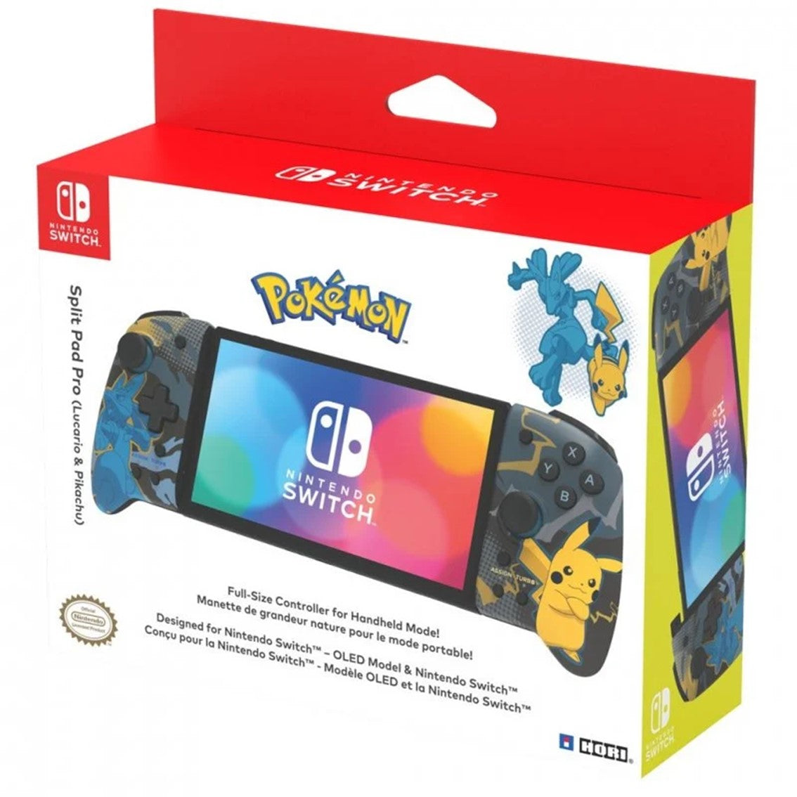 Splitpad hori pro pokemon pikachu y lucario para nintendo switch