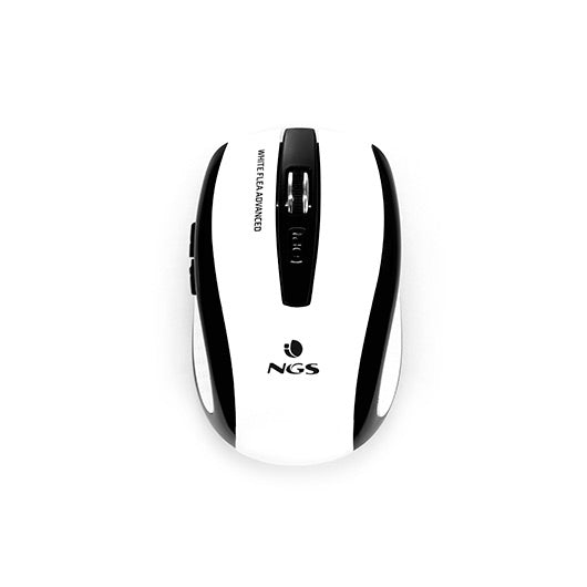 Ratón óptico ngs white flea advanced inalambrico