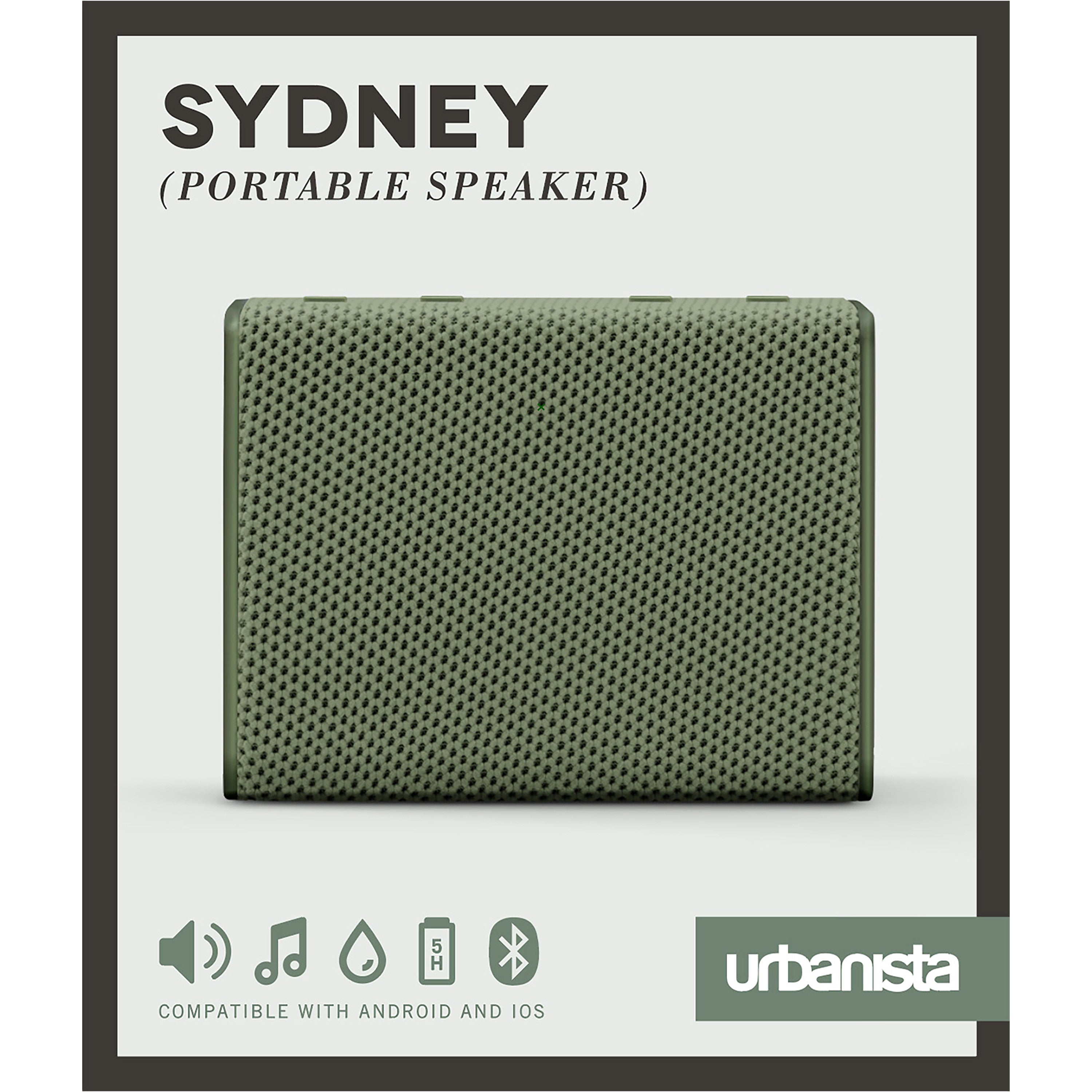 Altavoz portatil urbanista sydney bluetooth verde - olive green