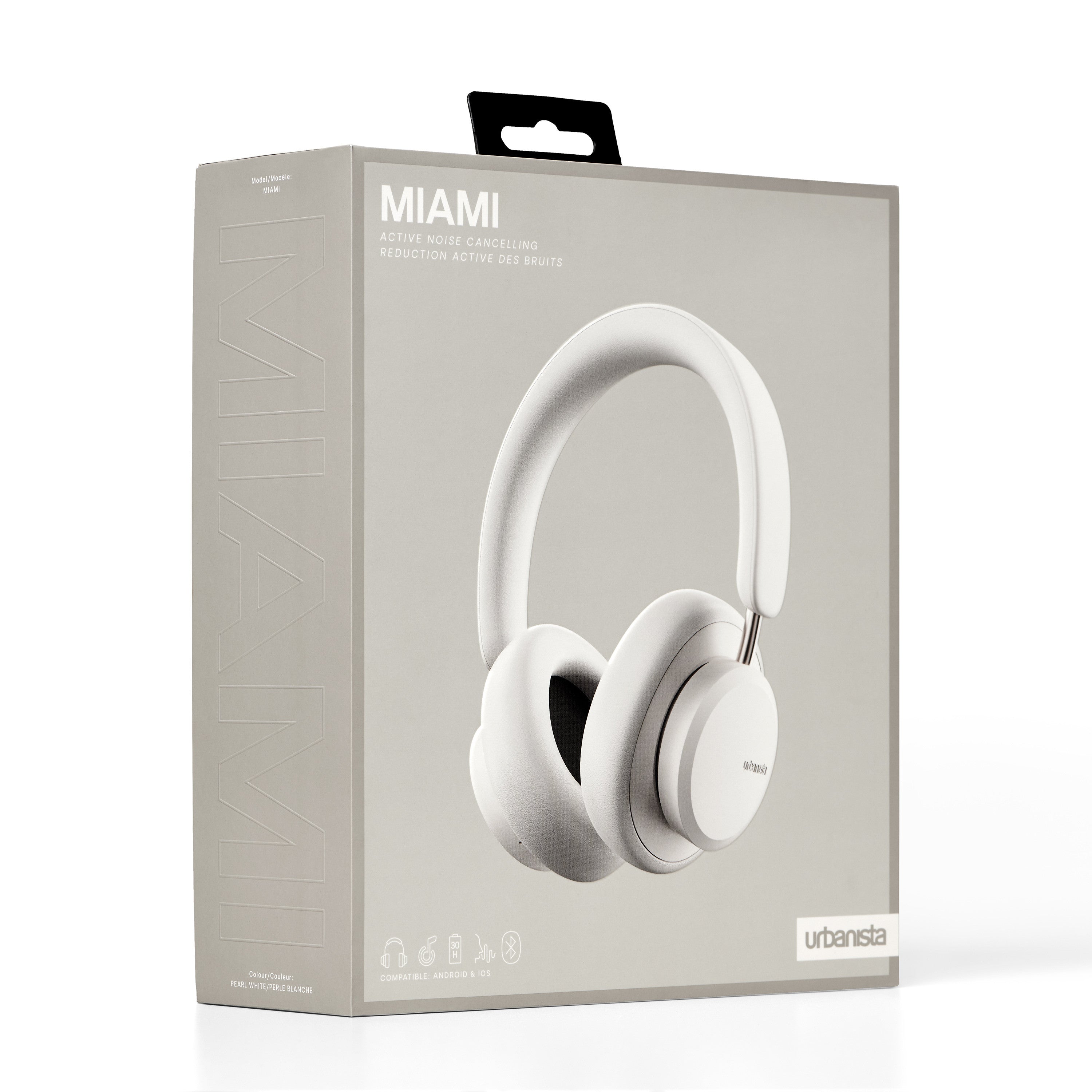 Auriculares urbanista diadema inalambricos cancelacion de ruido miami white pearl - blanco