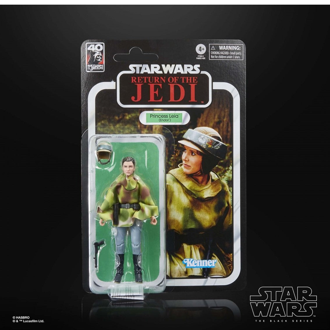 Figura hasbro the black series 40th aniversario star wars: return of the jedi -  princesa leia (endor)