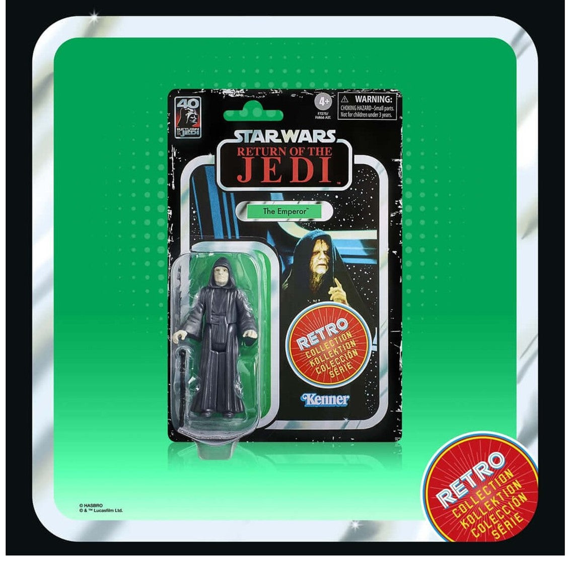 Figura hasbro star wars retro collection the return of the jedi -  the emperor palpatine