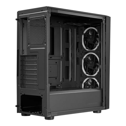 Caja ordenador gaming atx coolermaster cmp 510 negra cristal templado -  3 x 120mm argb