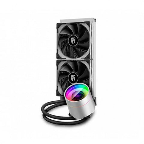 Kit refrigeracion liquida gaming deepcool castle 240ex blanco 2 x 120mm argb