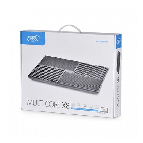 Base refrigeradora deepcool multi core x8 negro para portatil 17pulgadas 4 x 100mm 2 x usb 2.0