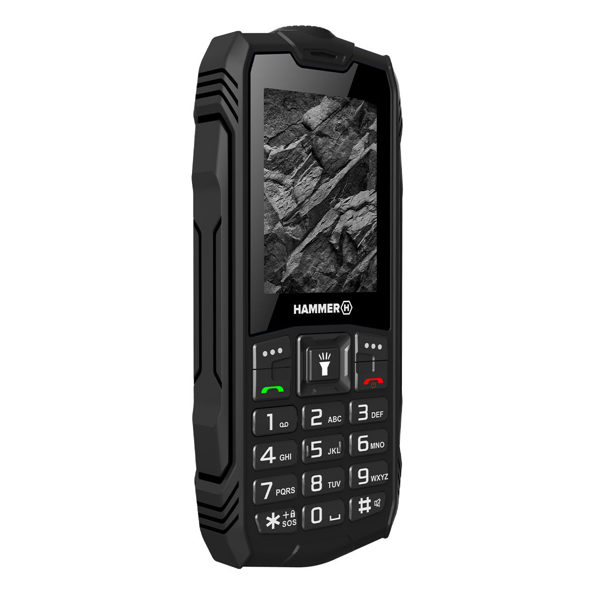 Telefono movil rugerizado hammer rock 2.4pulgadas -  0.3mpx -  2g