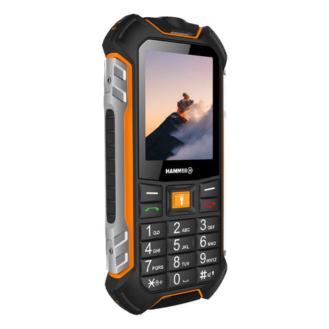 Telefono movil rugerizado hammer boost lte 2.4pulgadas -  2mpx -  4g - negro - naranja - plateado