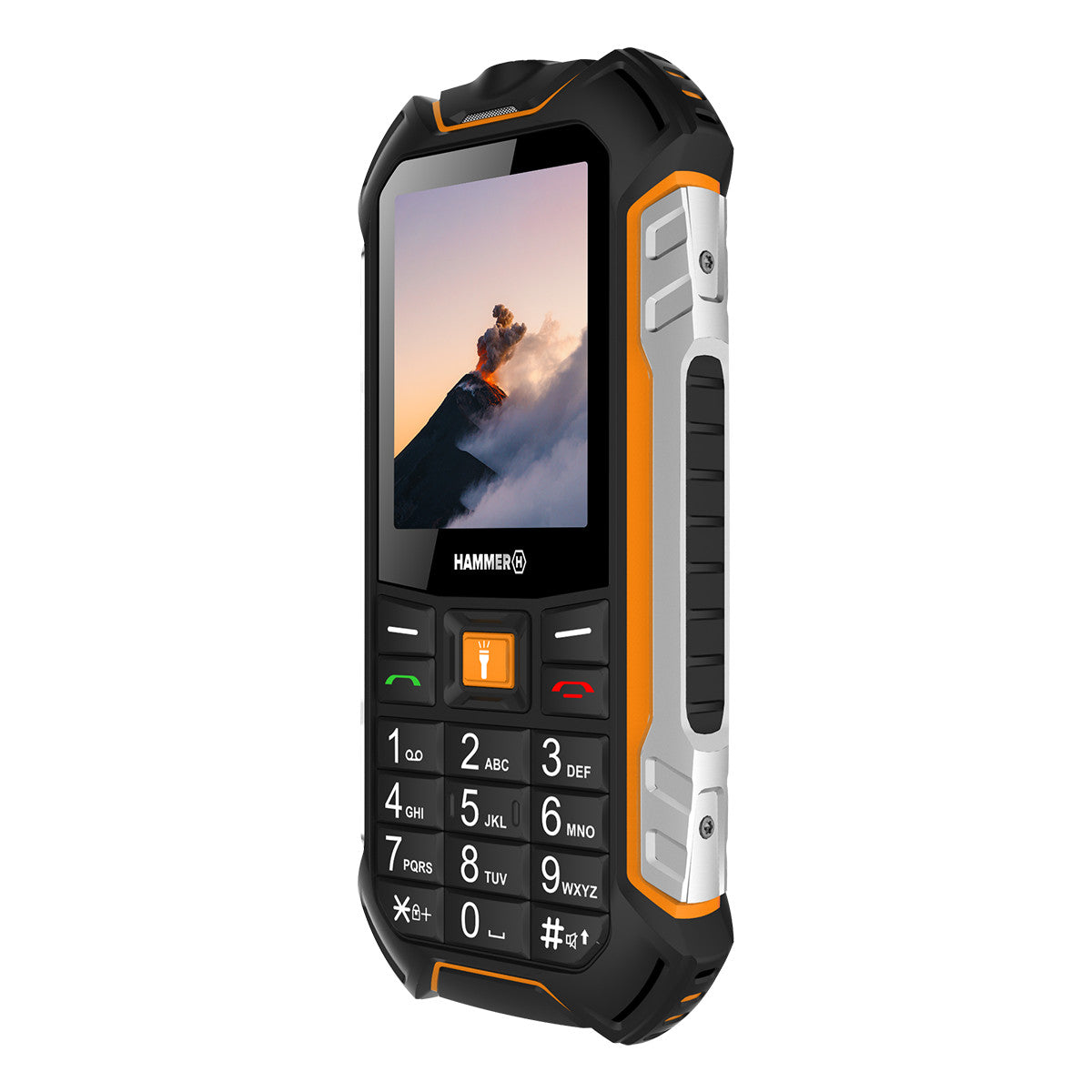 Telefono movil rugerizado hammer boost lte 2.4pulgadas -  2mpx -  4g - negro - naranja - plateado