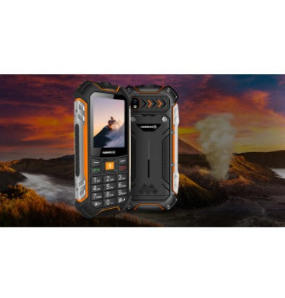 Telefono movil rugerizado hammer boost lte 2.4pulgadas -  2mpx -  4g - negro - naranja - plateado