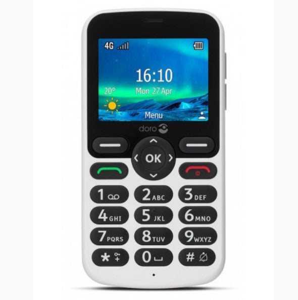 Telefono movil doro 5860 white - black - 2.4pulgadas -  4g - blanco y negro