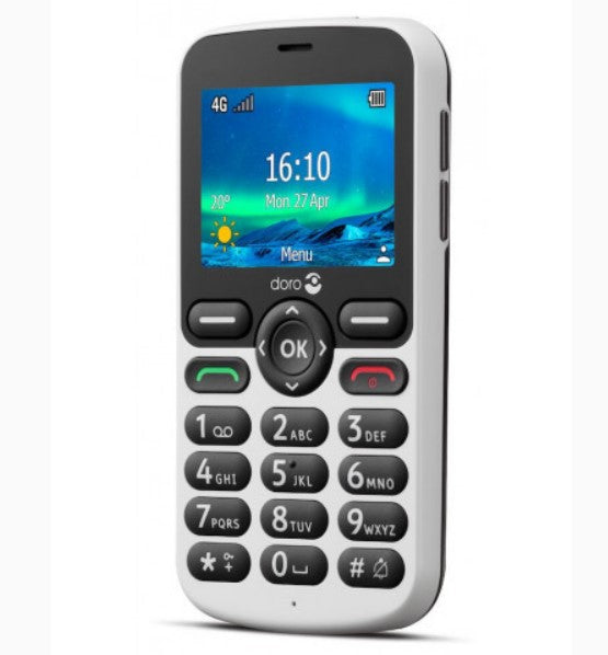 Telefono movil doro 5860 white - black - 2.4pulgadas -  4g - blanco y negro