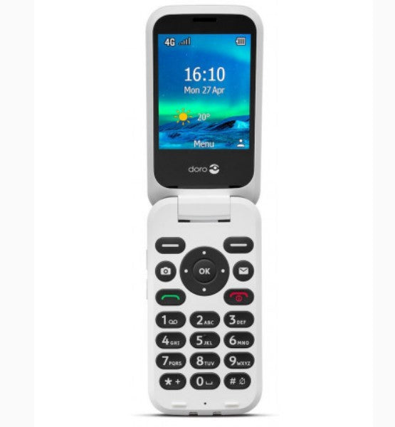 Telefono movil doro 6820 black - white - 2.8pulgadas -  4g - blanco y negro