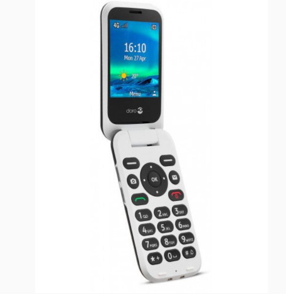 Telefono movil doro 6820 black - white - 2.8pulgadas -  4g - blanco y negro