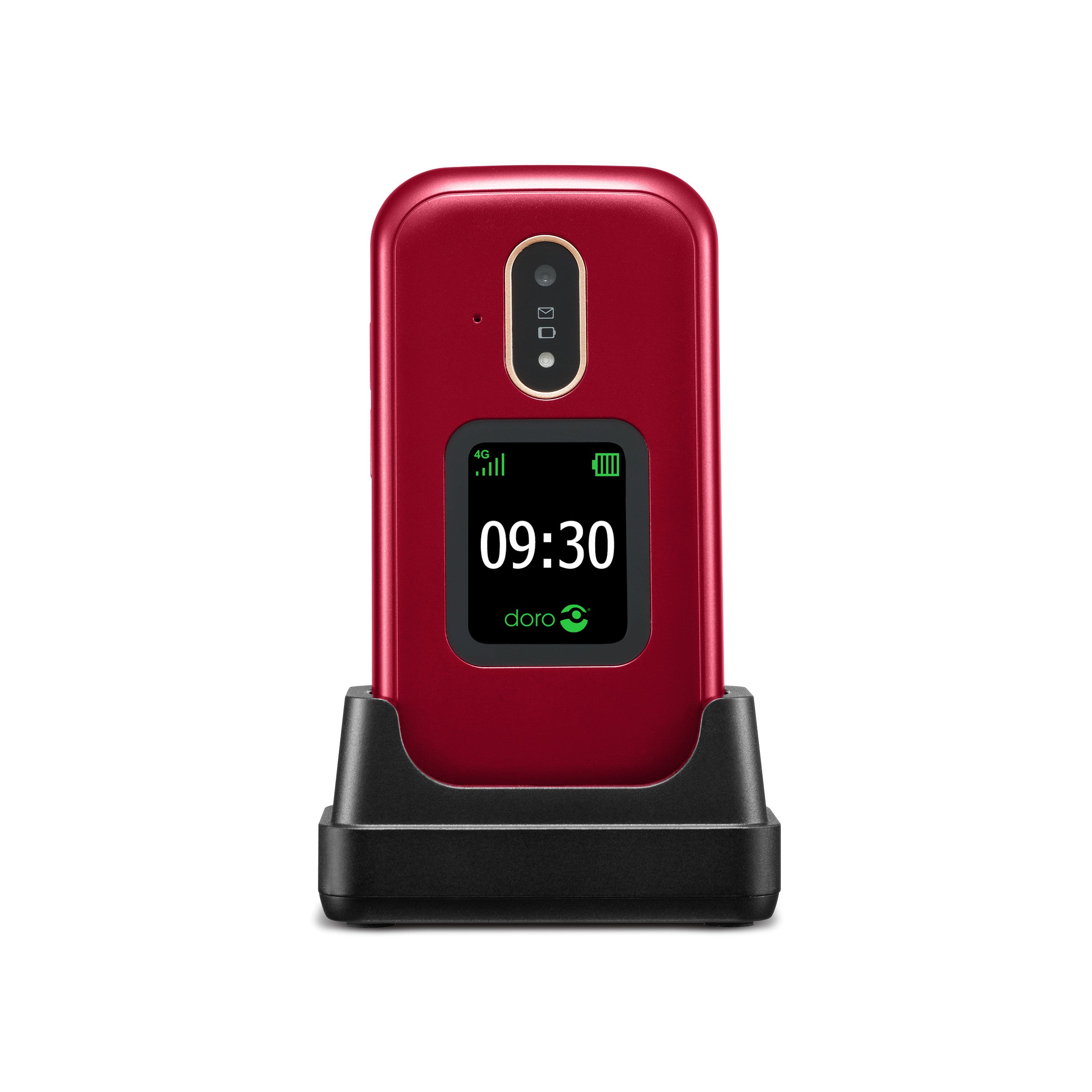 Telefono movil doro 7080 clam red -  white - 2.8pulgadas -  4g - rojo y blanco