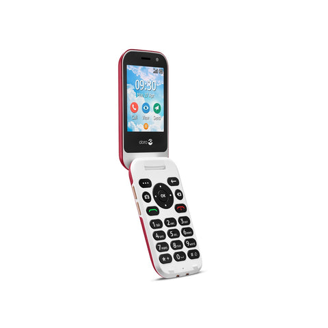 Telefono movil doro 7080 clam red -  white - 2.8pulgadas -  4g - rojo y blanco