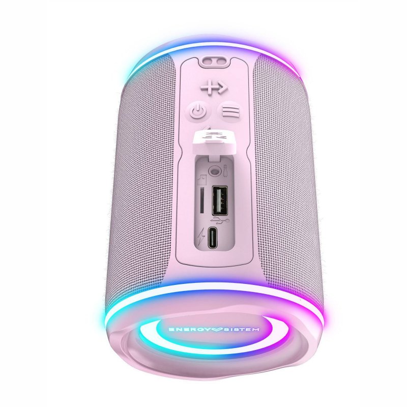 Altavoz energy sistem urban box supernova rosa - resistente al agua - 16w - tws - bluetooth 5.1 - rgb