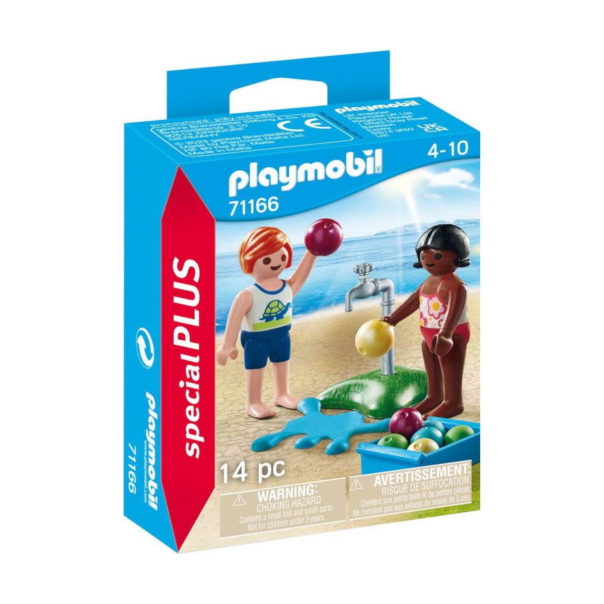 Playmobil niños con globos de agua