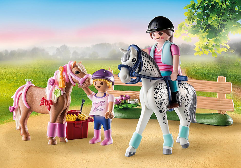 Playmobil starter pack cuidado de caballos