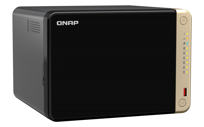 Servidor nas qnap ts - 664 - 8g nas 6xhdd - bay 2x2.5gbe 4xusb