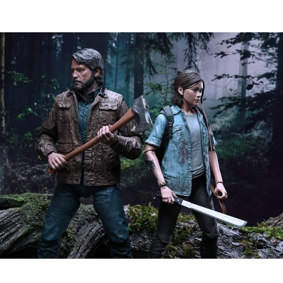 Set 2 figuras neca the last of us 2 scale action figure -  joel & ellie