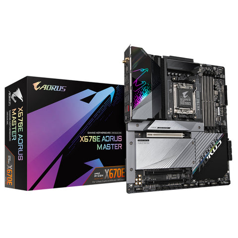 Placa base gigabyte x670e aorus master am5 atx -  4x ddr5 -  6x sata 6gb - s -  8x usb 3.2 -  2x usb tipo c -  2x usb 2.0