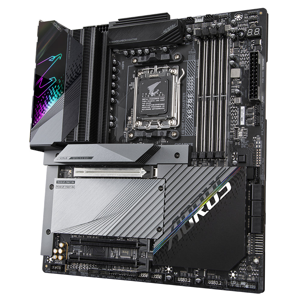 Placa base gigabyte x670e aorus master am5 atx -  4x ddr5 -  6x sata 6gb - s -  8x usb 3.2 -  2x usb tipo c -  2x usb 2.0