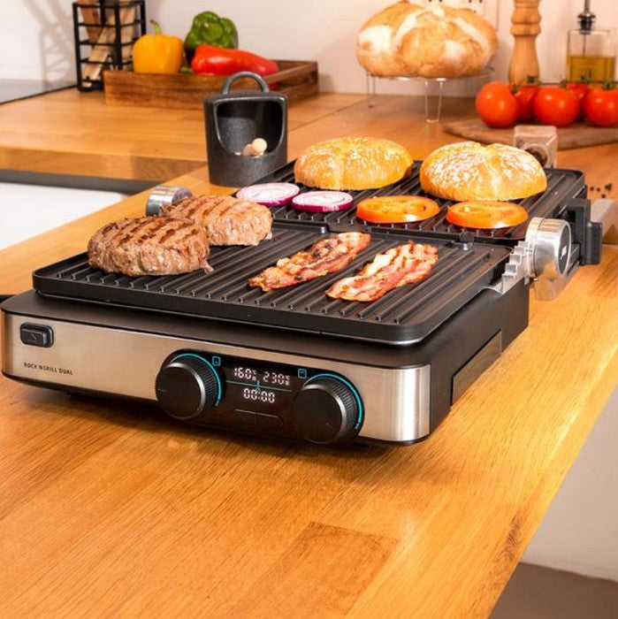 Parrilla cecotec rock grill dual 2000w