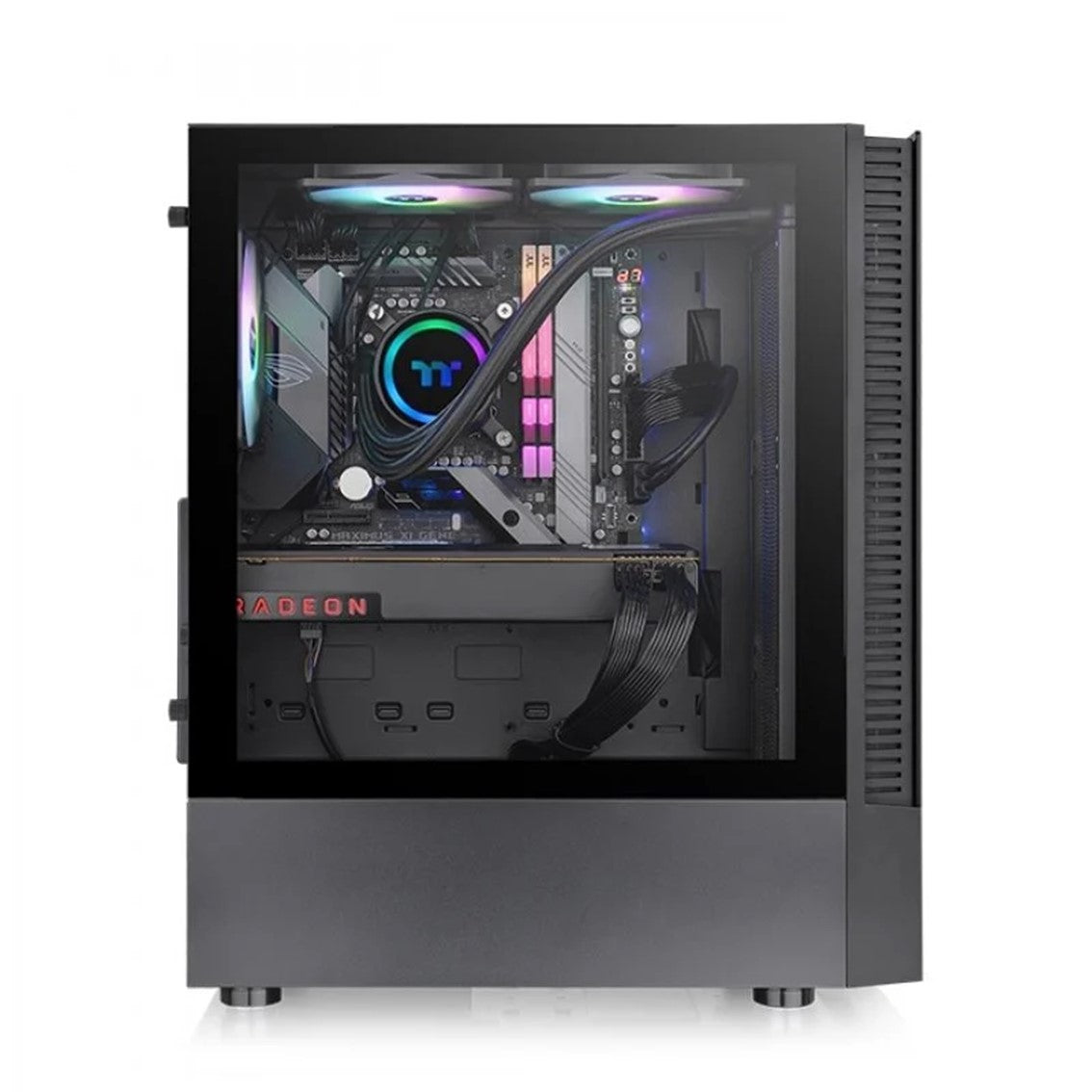 Caja ordenador gaming thermaltake view 200 tg negro atx 2 x usb 3.0 4 x 120mm argb