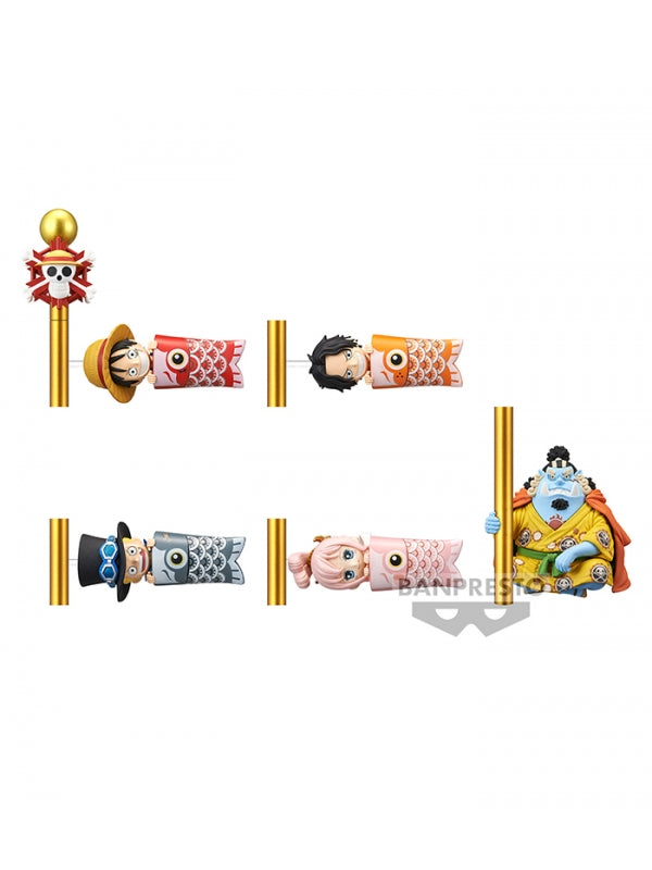 Figura banpresto one piece world collectable figure - carp streamer -  6cm 1 unidad aleatoria