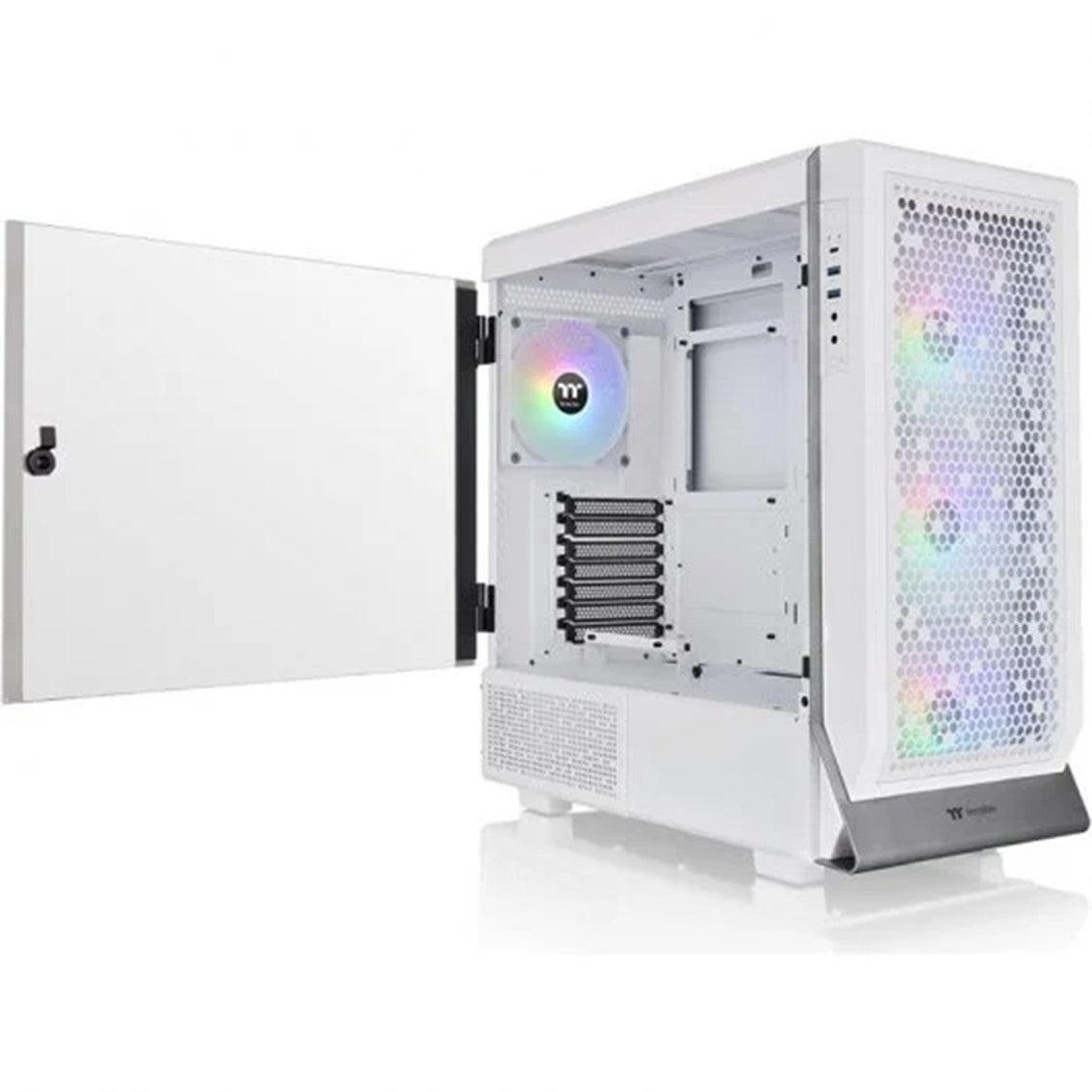 Caja ordenador gaming thermaltake ceres 500 tg blanco atx 2 x usb 3.0 1 x usb tipo c 4 x 140mm argb