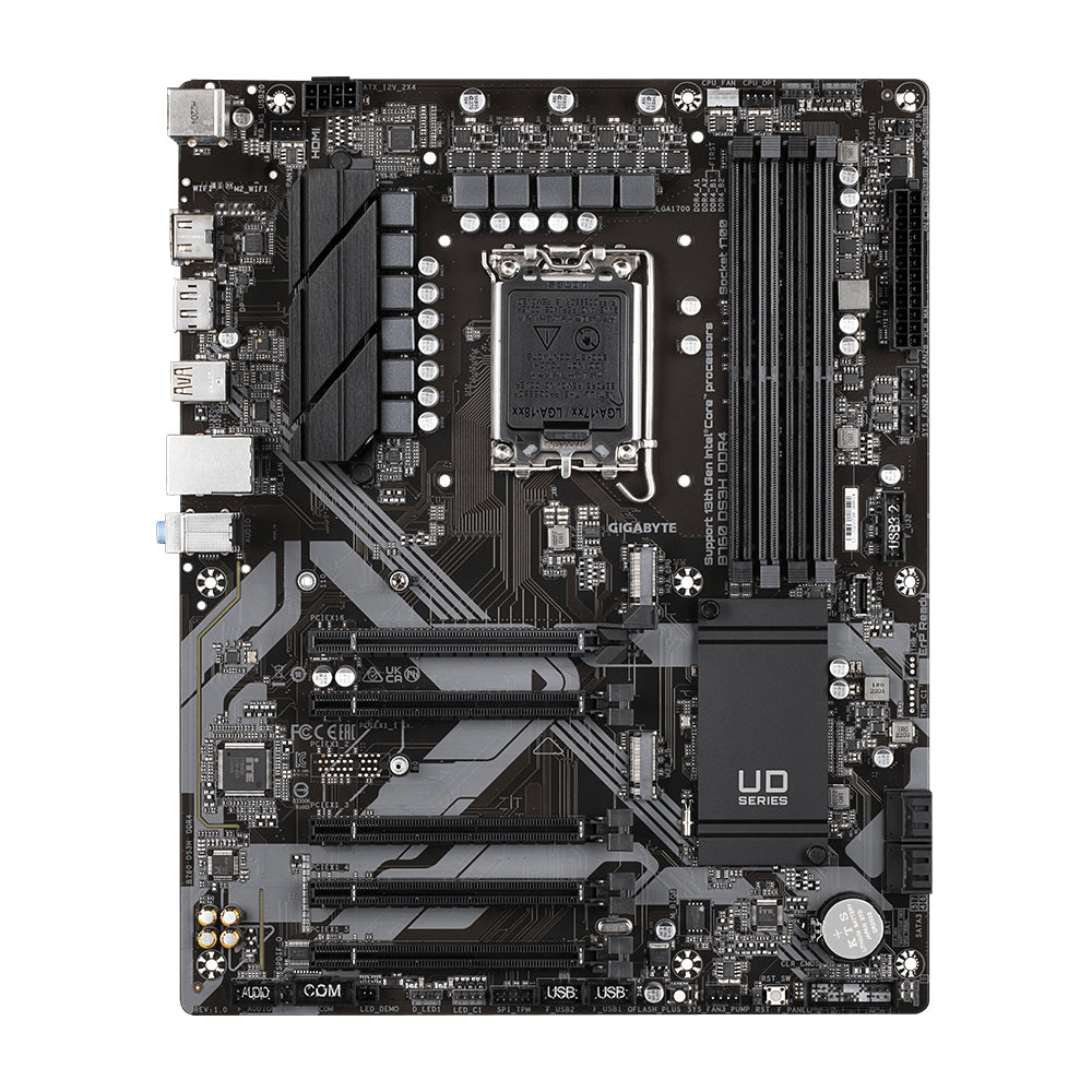 Placa base gigabyte b760 ds3h 1700 atx -  4 x ddr4 -  4 x sata -  1 x dp -  1 x hdmi -  4 x usb 2.0 -  1 x usb 3.2 -  1 x usb tipo c