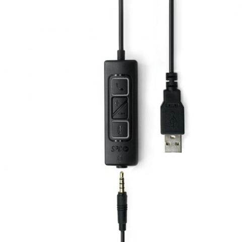 Auriculares micro spc brave pro aux negro diadema -  jack 3.5mm -  ubs tipo a -  aux -  varilla micro