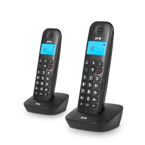 Telefono inalambrico spc dect air pro duo negro