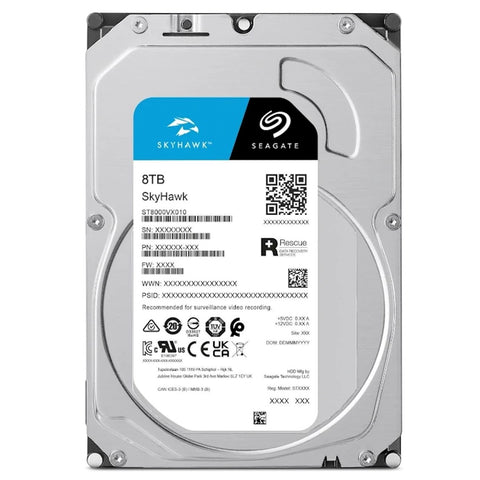 Disco duro interno hdd seagate skyhawk st8000vx010 8tb 3.5pulgadas -  256mb -  sata