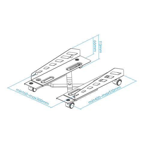 Soporte de suelo con ruedas tooq para cpu umcs0024 - b metalico carga maxima 25kg