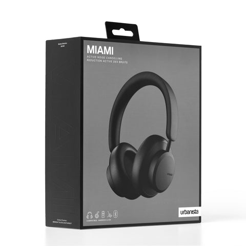 Auriculares urbanista diadema inalambricos cancelacion de ruido miami midnight black