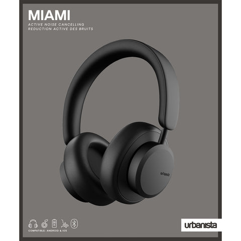 Auriculares urbanista diadema inalambricos cancelacion de ruido miami midnight black