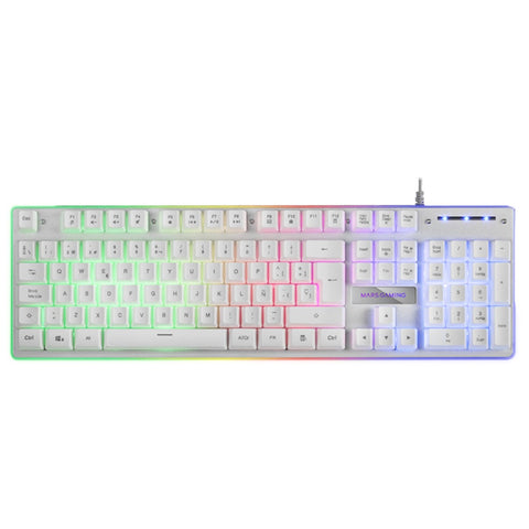 Teclado mars gaming mk220 usb frgb membrana blanco