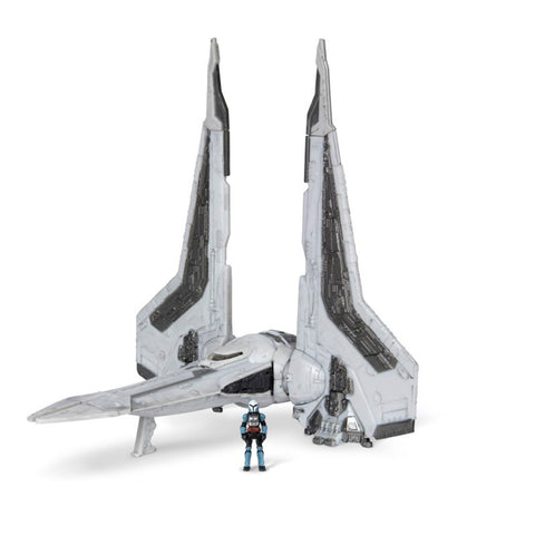 Figura jazzwares star wars nave deluxe kom'rk class con figura