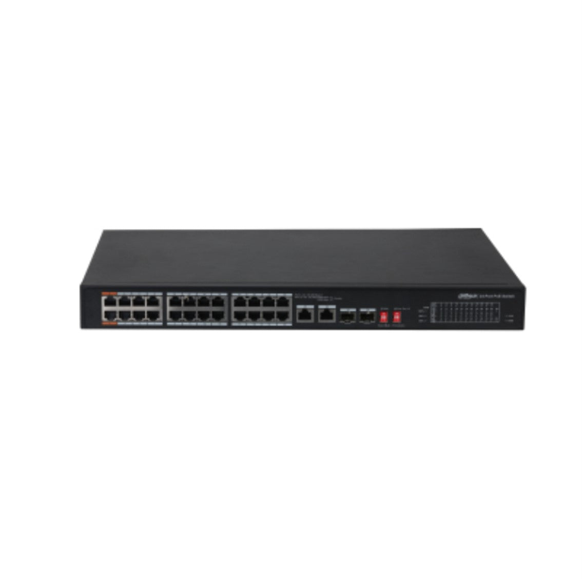 Switch dahua dh - pfs3226 - 24et - 240 poe 24 puertos gigabit ethernet 2 puertos sfp