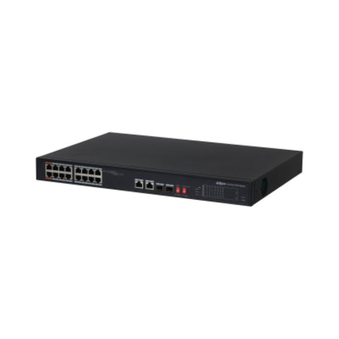 Switch dahua dh - pfs3218 - 16et - 135 poe 16 puertos gigabit ethernet 2 puertos sfp