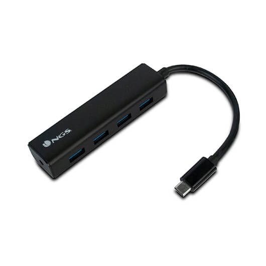 Hub 4 puertos usb 3.0 ngs negro - 5gbps