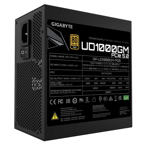 Fuente alimentacion gigabyte gp - ud1000gm pg5 gaming atx 1000w