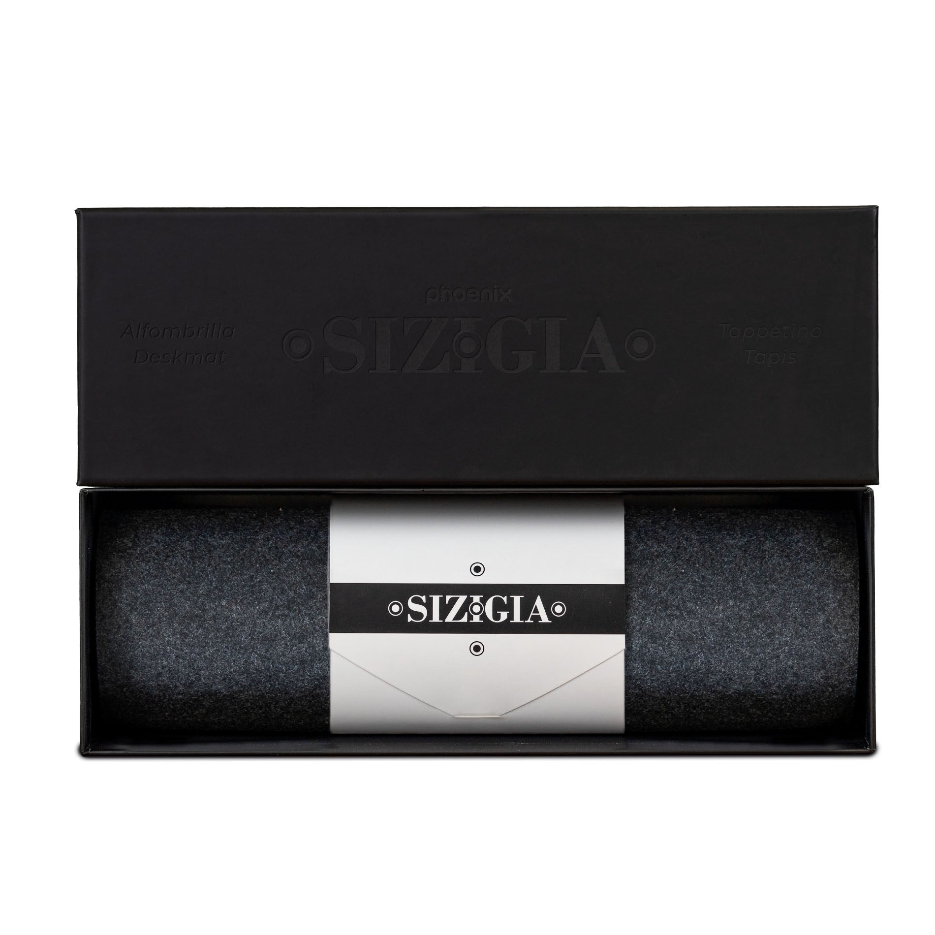 Phoenix sizigia alfombrilla premium de fieltro para escritorio gris oscuro l