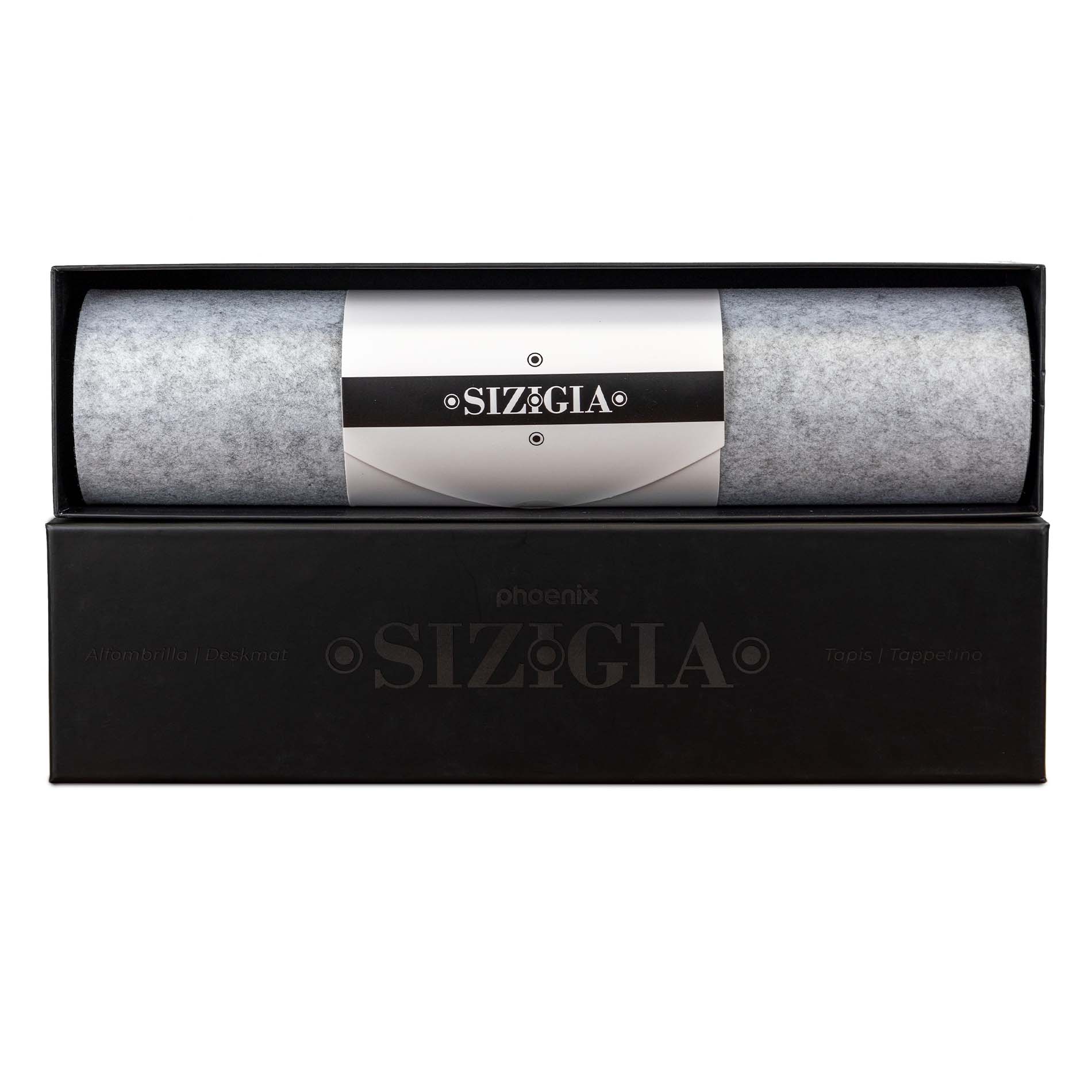Phoenix sizigia alfombrilla premium de fieltro para escritorio gris xl