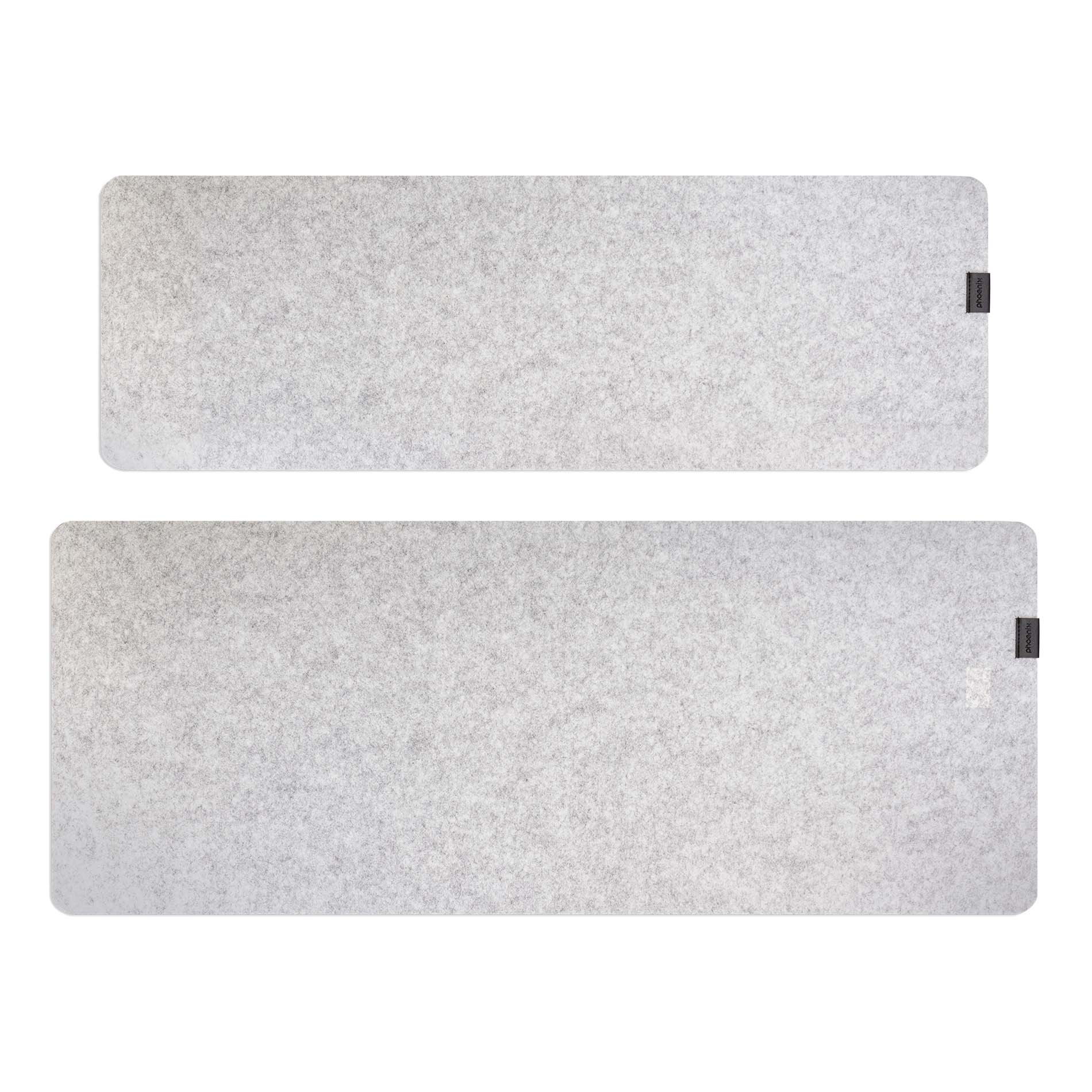 Phoenix sizigia alfombrilla premium de fieltro para escritorio gris xl